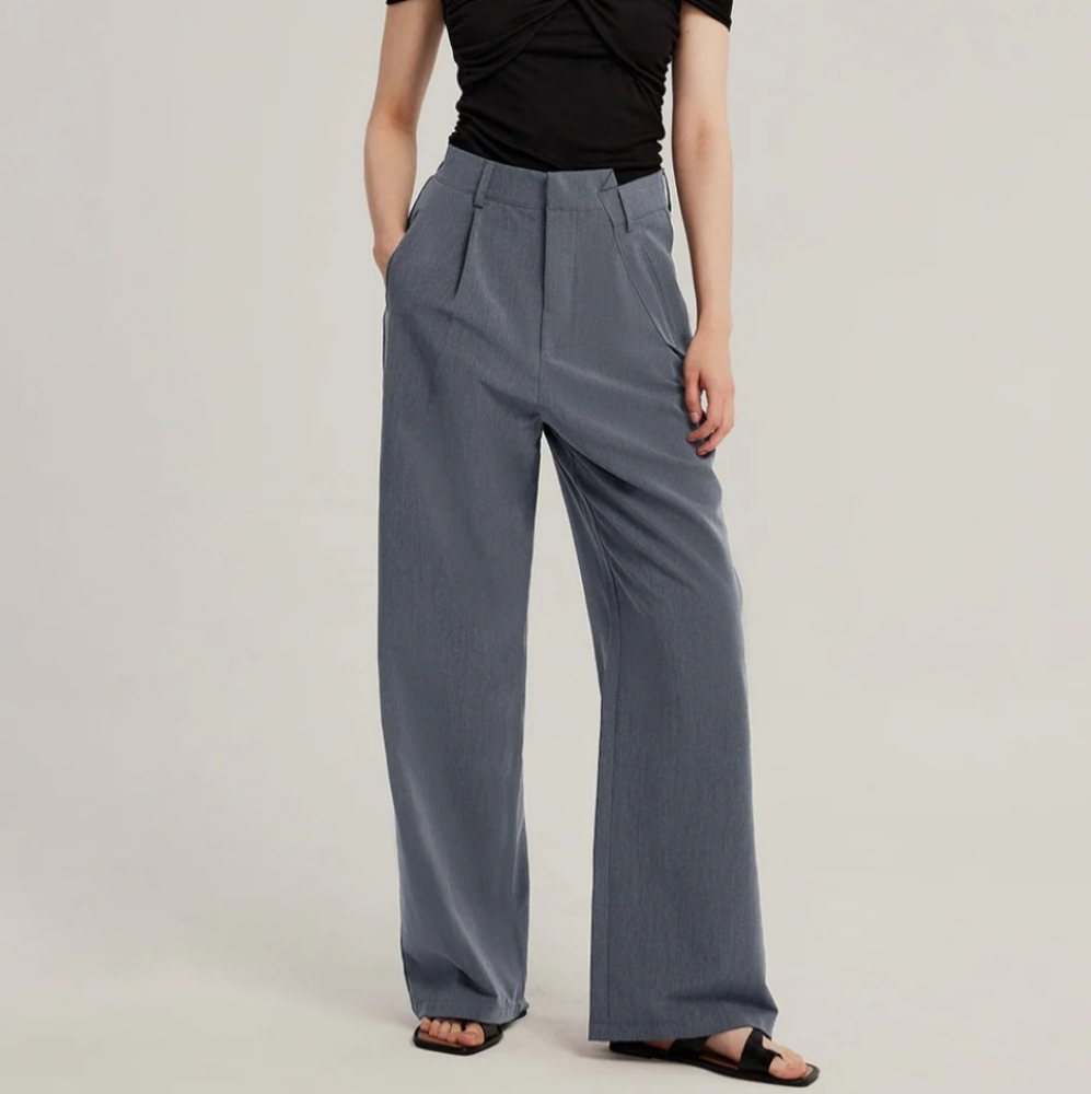 NWT Aha Selected - Irregular Waist Wide-leg suit trouser pant